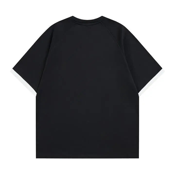 Velora Contrast Layered Short Sleeve T-Shirt eprolo
