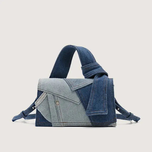 elora Denim Luxe Shoulder Bag eprolo